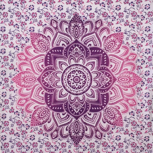 Ventes chaudes, tapisseries murales faites à la main en coton 100% avec impression personnalisée, design Aubusson, logo personnalisé et motif mandala, 51x59 pouces - Product Image 1