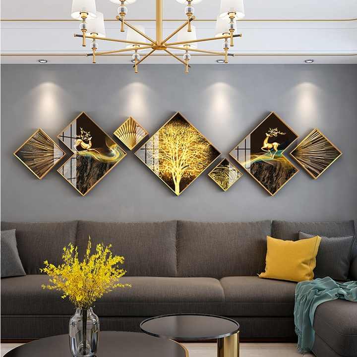 Luxury Gold Abstract Decor Wall Pictures for Modern Living