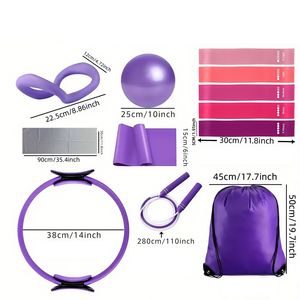 Kit de démarrage d'exercice à domicile en gros équipement de <span class=keywords><strong>Pilates</strong></span> portable ensemble d'<span class=keywords><strong>anneau</strong></span> et de balle cercle magique <span class=keywords><strong>avec</strong></span> 5 bandes de résistance - Product Image 2
