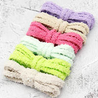WEGOODZF Lacets Personnalisés en Polyester Pelucheux de Qualité Supérieure, Doux et Moelleux, Plats, Larges de 0,7 CM, pour Baskets Décontractées en Toile