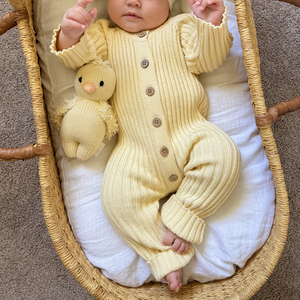 Детский Вязаный комбинезон на пуговицах с длинным рукавом - Product Image 1