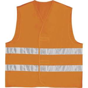 DELTA PLUS - GILP2ORXX Gilet haute visibilité orange fluorescent en polyester avec assemblage parallèle HI-VIS WORKWEAR - Product Image 1