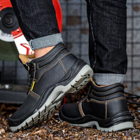 Sepatu Kerja Anti Air Pelindung Industri Berujung Baja, Sepatu Anti Benturan Berujung Baja Model Mid Cut, Sepatu Kerja Hangat Anti Tusuk