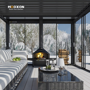 Mooxon pergolas đèn LED bioclimatic ngoài trời nhôm Patio louver mái che nắng điện hồ bơi hiện đại pergola - Product Image 4