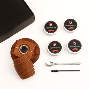 Bestseller : Coffret Cadeau Baril à Whisky en Bois Style Européen avec Fumigateur et Couvercle pour Fumer - Product Image 2