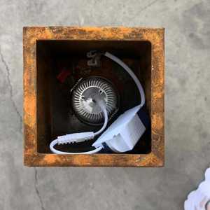 Weathering Corten Steel Art Deco Waterproof Outdoor LED Garden Path Bollard Lamp <b>Light</b> Sculpture Decorative <b>Post</b> - Product Image 5