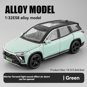Modelo de aleación Diecast 1:32 NIO <span class=keywords><strong>ES</strong></span> con sonido y luz, puertas de retroceso, modelo de coche de metal abierto, juguete de colección de exhibición - Product Image 6