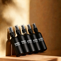 Botol Semprot Pompa Kaca Hitam Matte 5ml 10ml 15ml 20ml 30ml 50ml 100ml Langsung dari Pabrik, Kosong untuk Lotion, Toner, Parfum, Perawatan Kulit