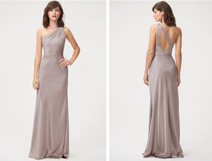 2022New abito da sera da damigella in seta con spalline spalline a spalline nuziali abito lungo Casual - Product Image 3