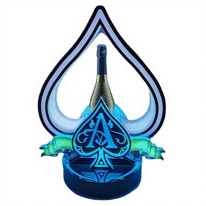 Plateau de service isotherme pour vin, personnalisé, rechargeable, LED, motif floral, style américain, 5L, en PC, pour fêtes, boîtes de nuit et bars, noir, Armand Bottle - Product Image 4