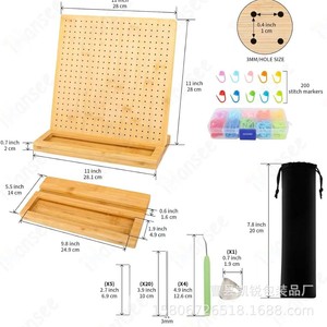 Tabla de Ganchillo Cuadrada de Bambú para Manualidades, Tabla de Bordado y Ganchillo Hecha a Mano, Herramienta de Artesanía Duradera - Product Image 4