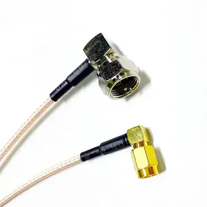F公直角到形状记忆合金公直角连接器RG316同轴电缆，用于全球定位系统天线汽车导航火腿收音机