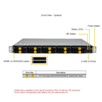 Vente chaude Nouveau X13 Clouddc Pcie 5.02 Sys-121c-Tn10r 1u Dp Clouddc 2cpu 4th Gen Intel Xeon Processeurs évolutifs Serveur en rack