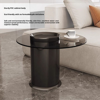 Table basse en verre intégrée moderne, table d'appoint multifonctionnelle minimaliste, table à thé de luxe légère, meubles de salon