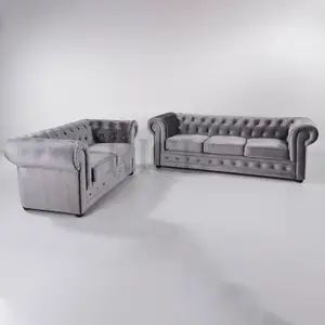 Conjuntos de sofá chesterfield novo modelo com almofada para móveis do hotel