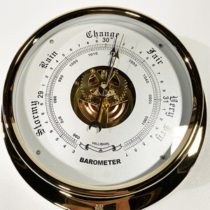 Baromètre marin IMPA370246, horloge de navigation atmosphérique de type horloge à cadran en cuivre, horloge des marées - Product Image 1