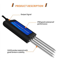 Sensor de pH, NPK, Temperatura, Humedad y Conductividad del Suelo, Medidor Multiparámetro de Humedad del Suelo