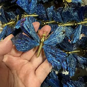 Irregular Size Hand Made Crystal butterfly Crystal Healing Stones Craft Unique <b>Gifts</b> Aura Feather Tourmaline butterfly - Product Image 1