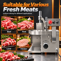 Machine à trancher la viande automatique professionnelle pour bœuf frais, mouton, porc, agneau, épaisseur réglable de 0 à 15 mm, robuste