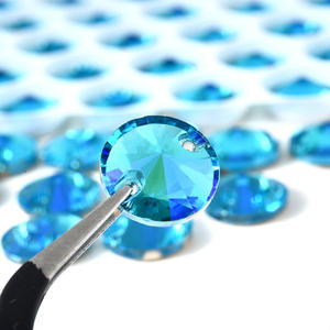 BOBOHOO diamantes de imitación al por mayor de alta calidad nuevo 5A cristal biselado Rivoli forma cristal AB coser en diamantes de imitación para vestidos broche - Product Image 2