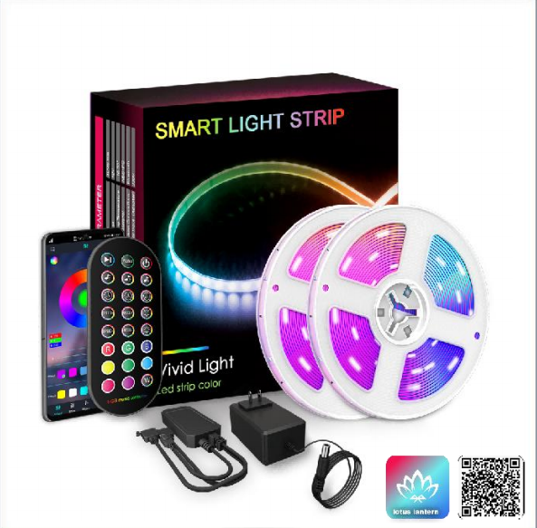 Com Alexa WIFI LED Strip Lights Tira LED 5050 SMD LED Smart Rope Lights RGB Impermeável CE Escritório Luces Led 90 IP65 Led Strisce