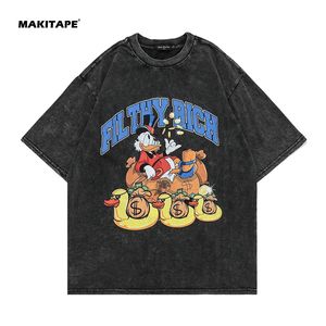 Camisetas Y2k Personalizadas con Cuello Redondo, 100% Algodón, Marca Privada, Lavadas al Ácido, Camisetas para Hombre con Estampado Gráfico, Camisetas Vintage para Hombre - Product Image 3