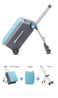 Poussette et valise multifonctionnelles pour enfants, tendance, imperméables et résistantes à l'usure, avec siège de transport et coffre