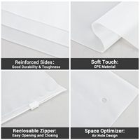 Échantillon Gratuit Sacs d'Emballage en Plastique Ziplock Scellables Dépolis Blanc Mat Personnalisés pour Rangement de Vêtements, Sac Économiseur d'Espace