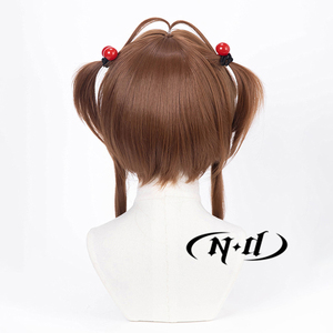 วิกผมคอสเพลย์ ND ซากุระ คิโนโมโตะ แบบทำด้วยเครื่อง ความหนาแน่น 130% เส้นใยทนความร้อนสูง สีน้ำตาลอ่อน พร้อมตาข่ายคลุมผมสีชมพู - Product Image 4