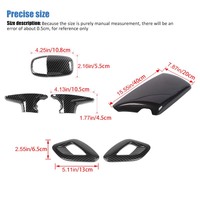 Autocollants décoratifs pour poignée de porte, levier de vitesses, accoudoir, panneau intérieur en ABS pour Dodge Challenger 2015 et plus, accessoires de voiture