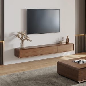 Moderne schwimmende Holz medien konsole TV-Einheit Tischs chrank mit Stauraum Schwimmender TV-Ständer Tisch Multifunktional - Product Image 6
