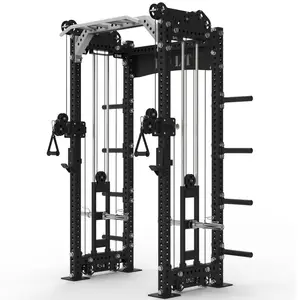 W6016 Heavy Frame Fitness Rack Platte geladen Half Rack Funktions trainer Combo für Heim-Fitness studio