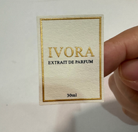 Impression personnalisée d'étiquettes de luxe imperméables pour bougies, étiquettes autocollantes en papier texturé avec logo et dorure à chaud pour pots de bougies