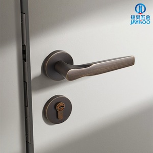 Jiehao Brass Door Handle Lever Lock Keyless Solid Wood Interior Bedroom Home Door Hardware FT01-12 - Product Image 2