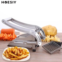 Presse manuelle en acier inoxydable Trancheuse à frites à succion antidérapante Coupe-carottes et pommes de terre Trancheuse à frites manuelle en métal