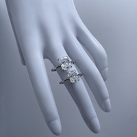 Bague solitaire en moissanite taille émeraude, argent sterling 925 plaqué rhodium, bijoux de fiançailles minimalistes pour femmes, GRA