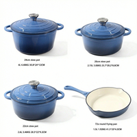 Ensemble de casseroles antiadhésives 5 pièces, compatible four, ustensiles de cuisine, marmites à soupe et faitouts, pour cuisinières à induction et à gaz
