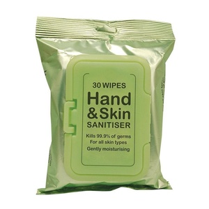 Lingettes pour les mains emballées individuellement de qualité supérieure Lingettes humides antibactériennes écologiques à l'aloe vera pour le voyage - Product Image 5