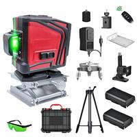 Niveau laser vert 360 degrés 12 lignes 16 points, auto-nivelant à pendule, rotatif industriel et DIY, 12V 505-520nm, garantie 1 an