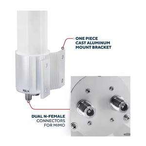 Antenne amplificateur de signal extérieure 2*2 MIMO à gain élevé 96cm Omni 5G 698-4800MHz 15dBi 4G 698-2700MHz 12dBi 2.4-2.5Ghz N-Femelle - Product Image 2