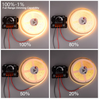 Variateur de lumière LED PWM DM2001C pour bandes lumineuses 12V/24V, interrupteur à bouton, effet de gradation plus fluide, 30A haute puissance, manuel, charge maximale 720W