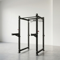 Rack de musculation commercial robuste avec cages de sécurité pour l'entraînement de musculation