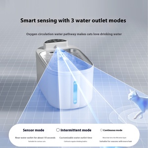 Tempat Makan Hewan Peliharaan Otomatis Kapasitas Besar, Dispenser Air Kucing Anjing, Ramah Lingkungan, Mangkuk Air Anjing dari Plastik dan Baja Anti Karat - Product Image 4
