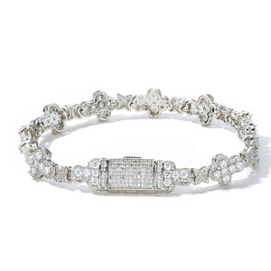 Authentic Gold Dipped 10mm Astral Cross Moissanite <b>Bracelets</b> Fully Jeweled S925 Silver Hip Hop Custom Jewelry Wholesalers B2B - Product Image 6