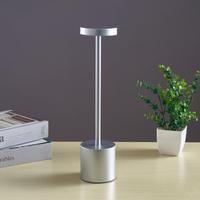 Lampe de table créative en forme d'haltère, contrôle tactile, 3 couleurs, lumière LED à intensité variable, lampe de bureau sans fil de type C, lampe de décoration pour chambre à coucher, bar
