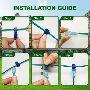 Fil de délimitation universel pour tondeuse à gazon, contient 50x piquets de fixation + 10x connecteurs de fil + 9x lames en titane, fil pour tondeuse robotisée - Product Image 3