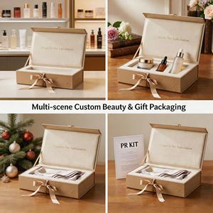 Custom Silver Foil Stamped Rigid Gift Box Die Cut Foam Insert Luxury Packaging For Skincare <b>Wedding</b> PR Gift Sets Wholesale - Product Image 2