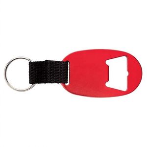 Llavero Plano Personalizado Promocional de Aleación Metálica con Correa de Cinta Tejida Ovalada para Abrir Botellas de Cerveza y Vino, Abrelatas Manual - Product Image 5
