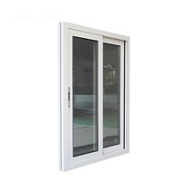 Trois volets grands profils renforcés glisser verre arc maison fenêtres aluminium coulissant avec moustiquaire
