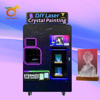 Machine de gravure laser automatique sous le niveau du sol pour la peinture sur cristal